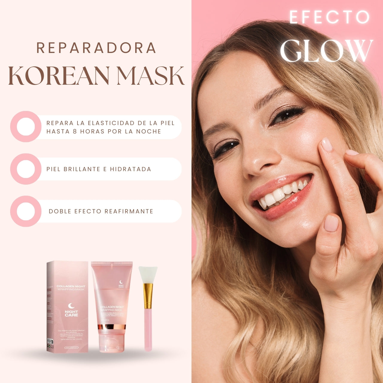 Mascarilla coreana facial de colágeno