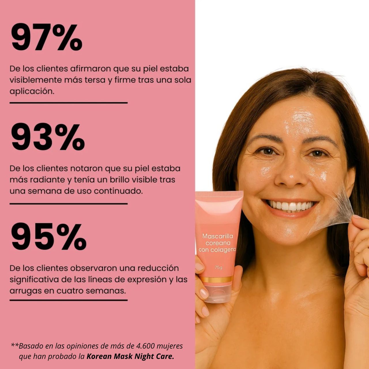 Mascarilla coreana facial de colágeno